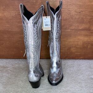Silver Western Cowboy Boots
